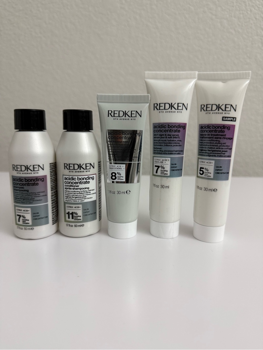 Redken acidic bonding concentrate set of 5 minis!